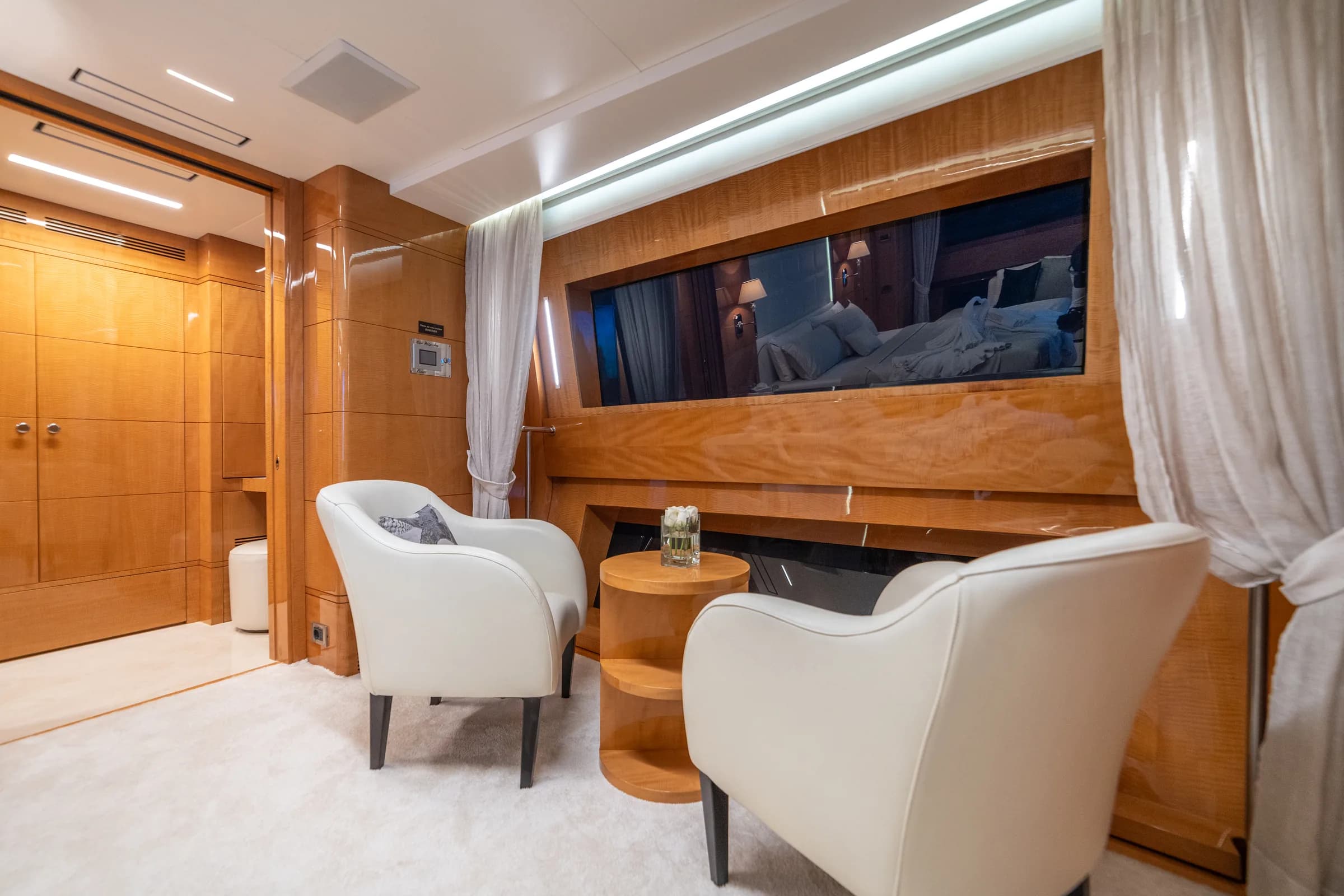 The seating area of the master suite