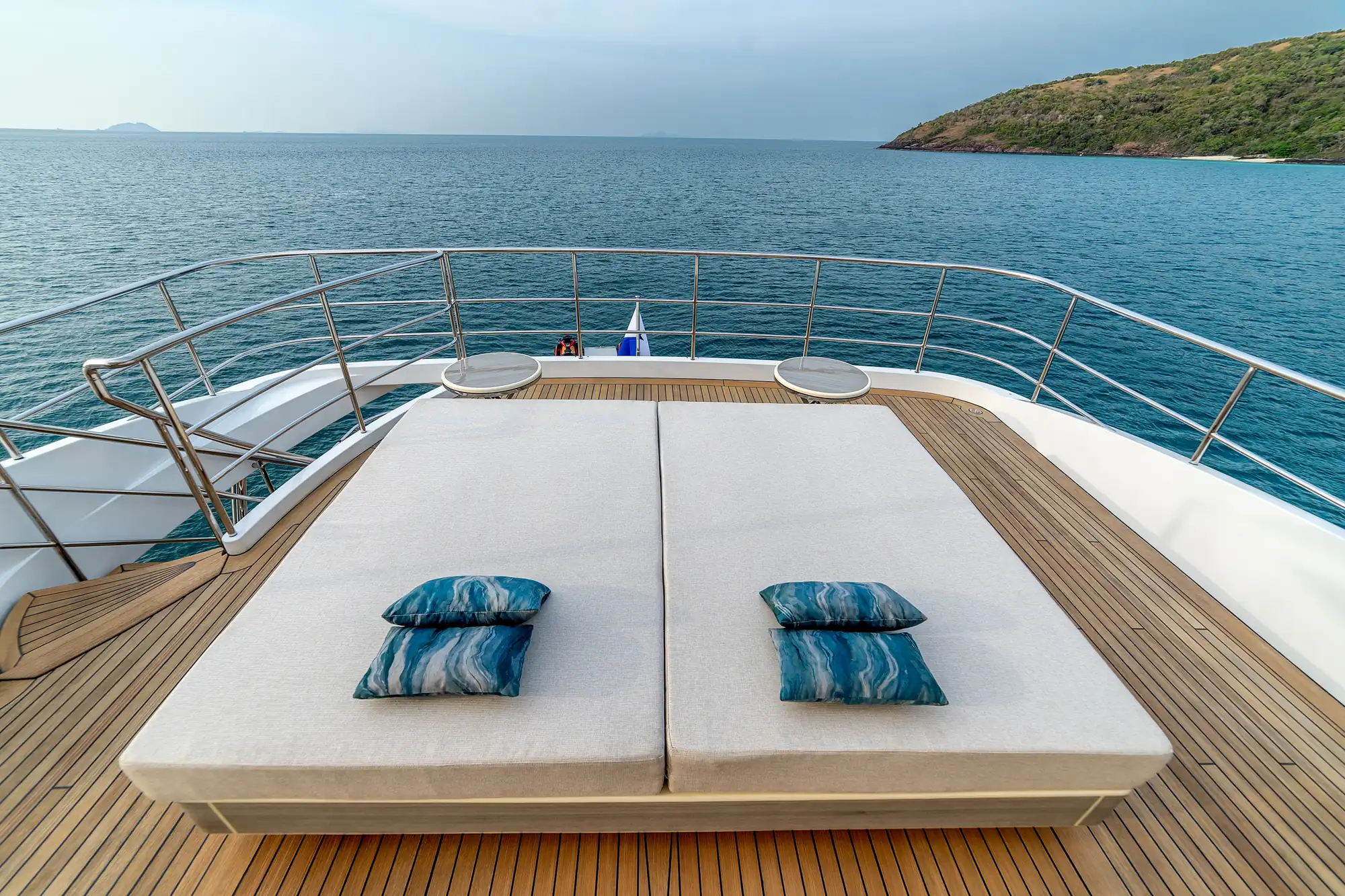 The forward sunpad on the sun deck