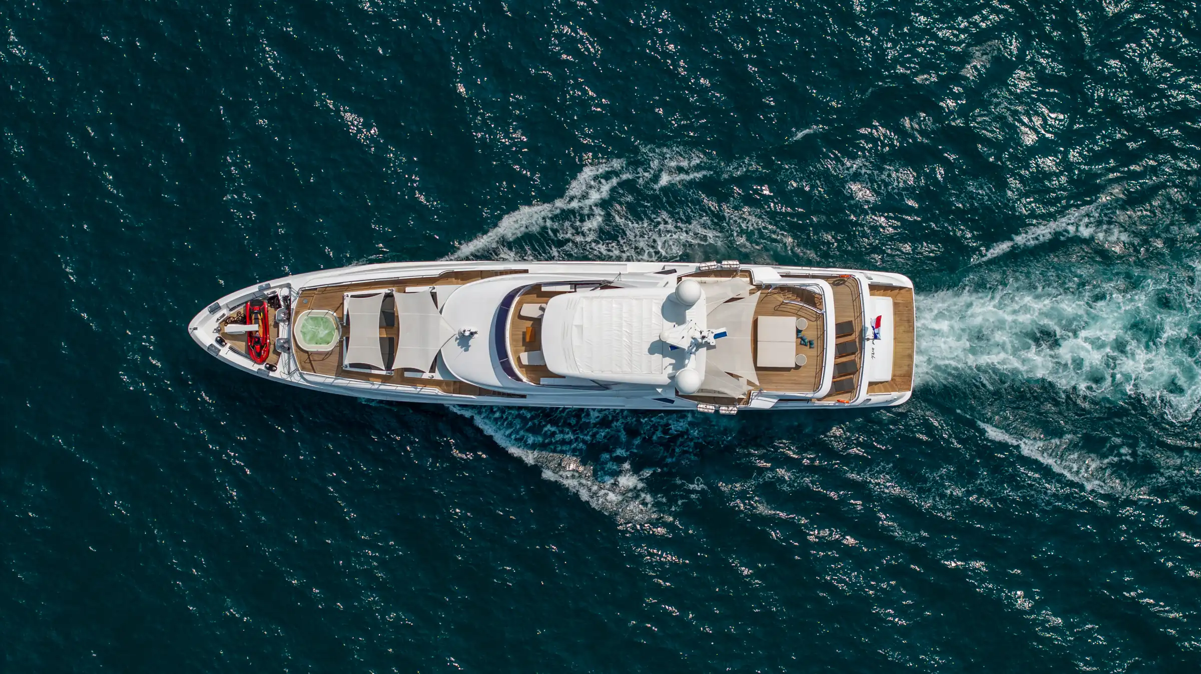 Asia Poseidon from directly above, under way